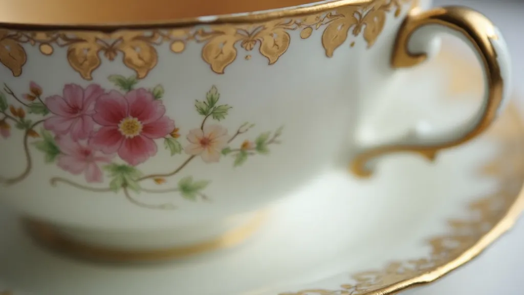 Antique bone china tea cup