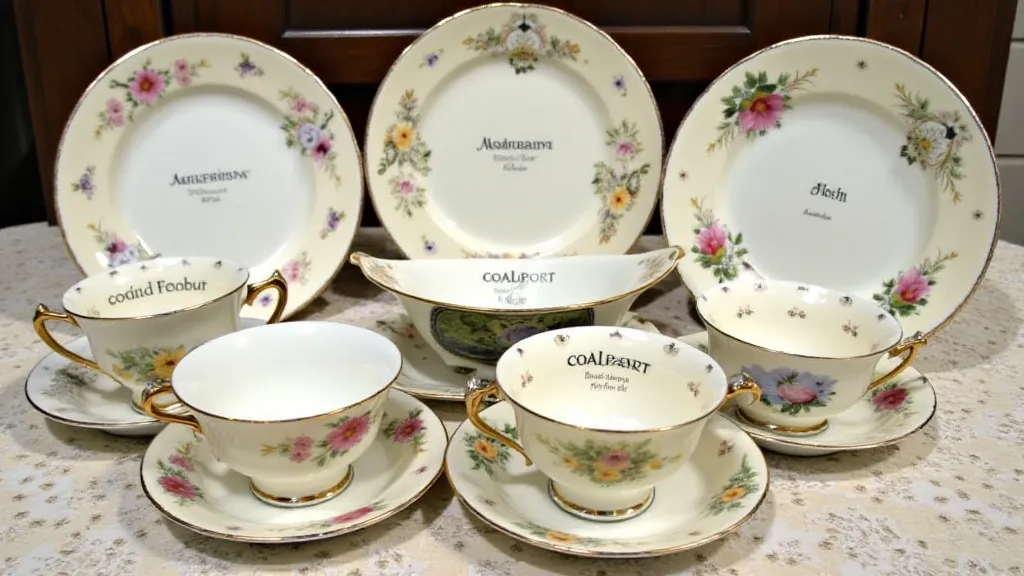 Variety of Coalport china patterns