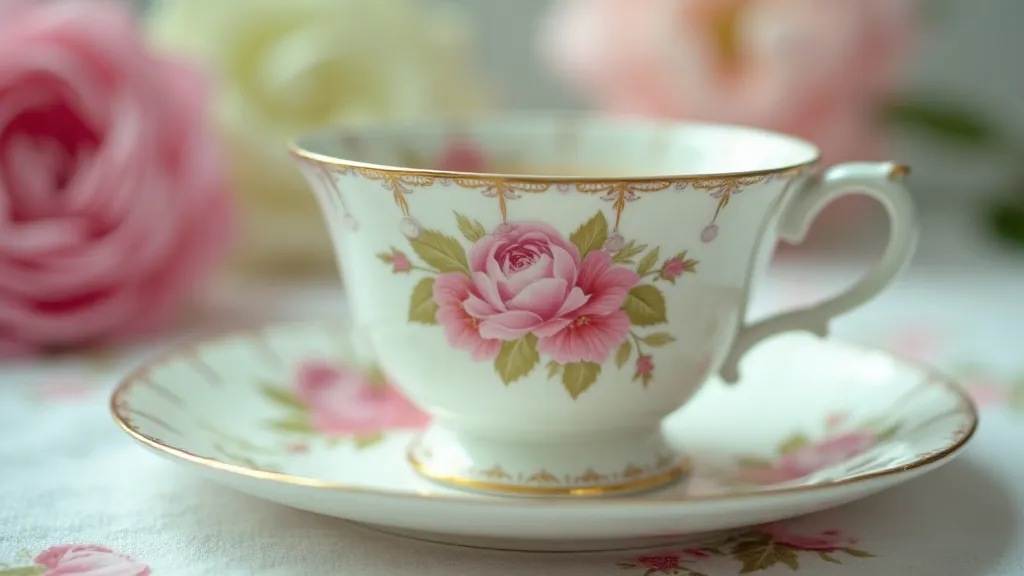 Minton bone china tea cup and saucer with floral design