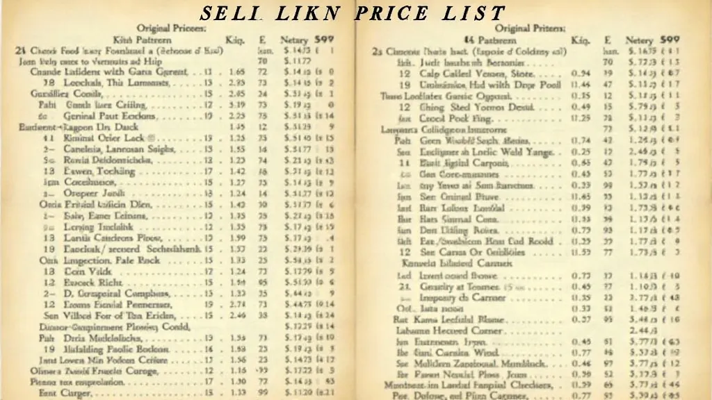 Shelley price list