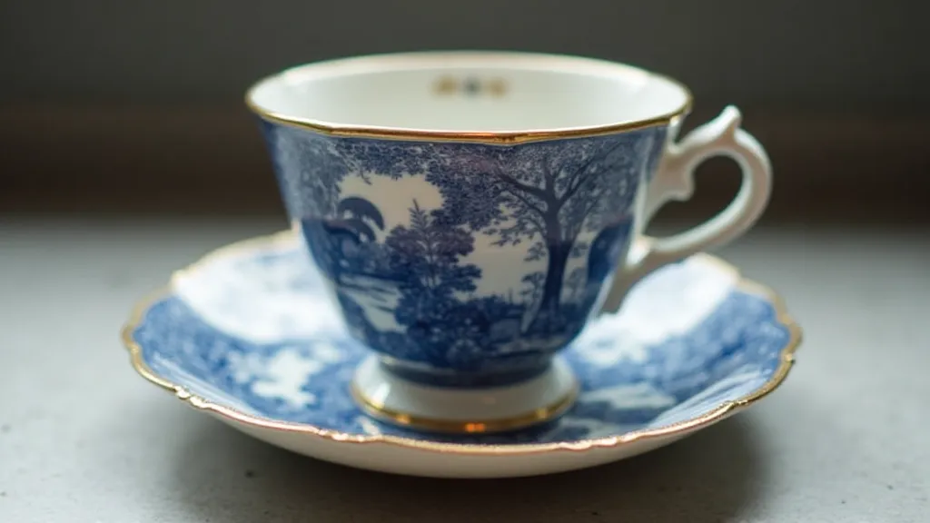 Willow pattern tea cup